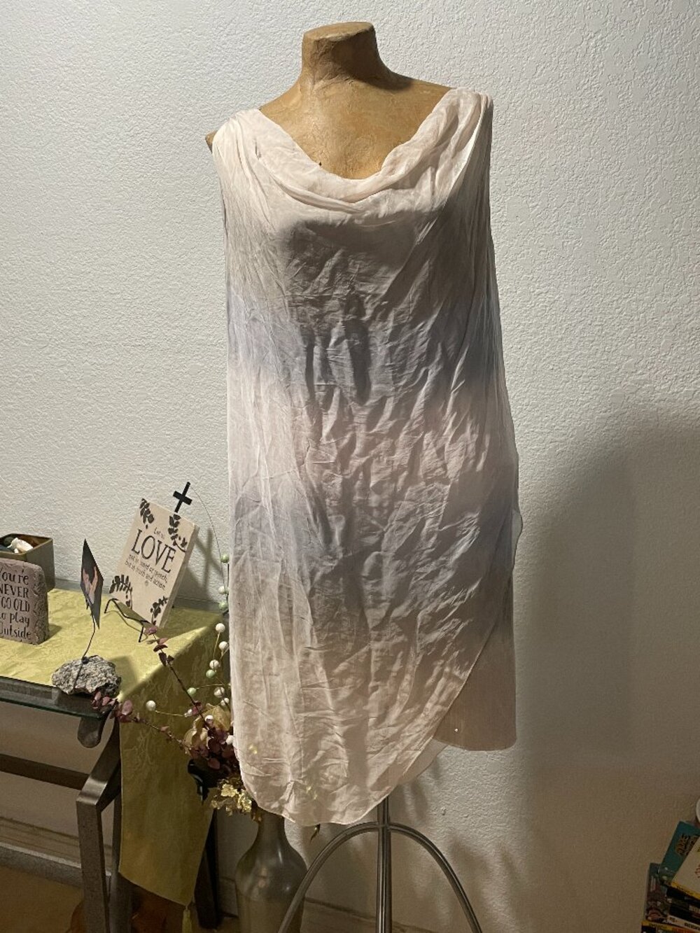 NWT Multi Color Silk Blend Dress BACI M / L Made in Italy